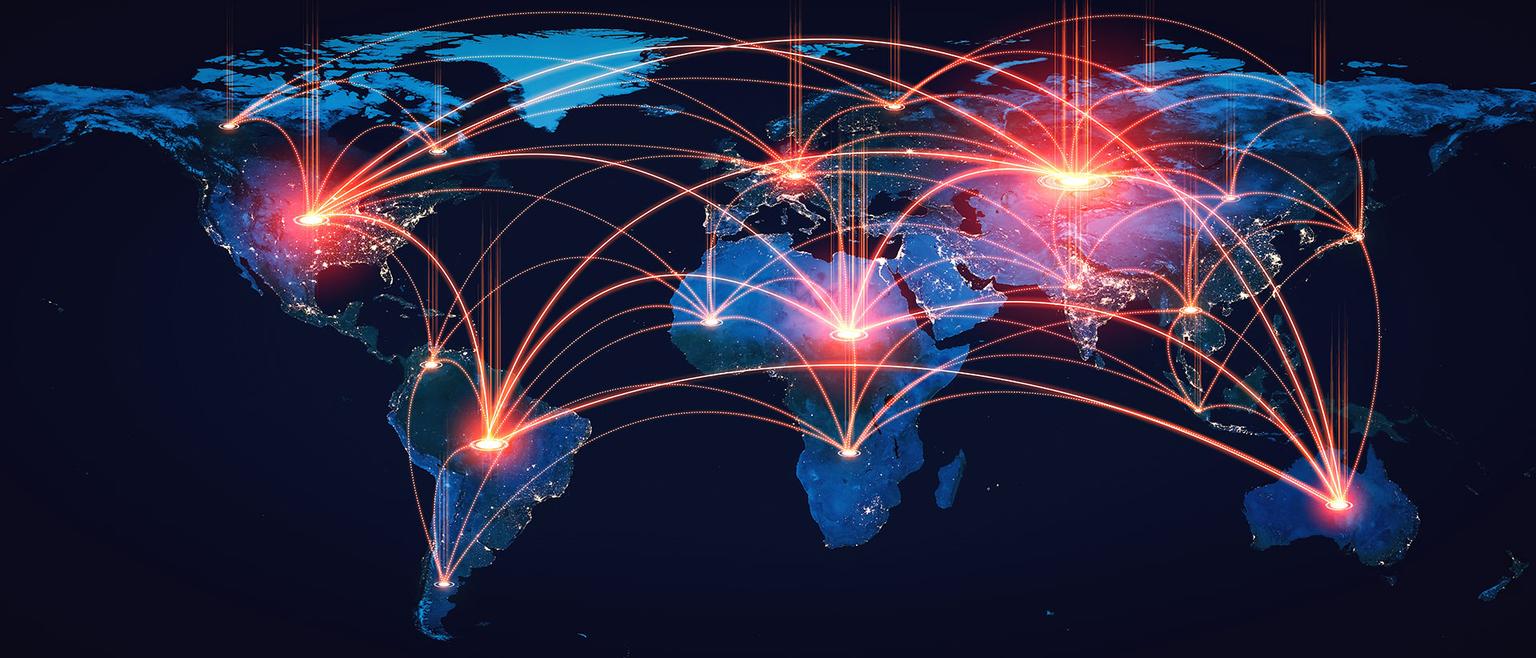 Heat map shows places with the most servers around the globe.