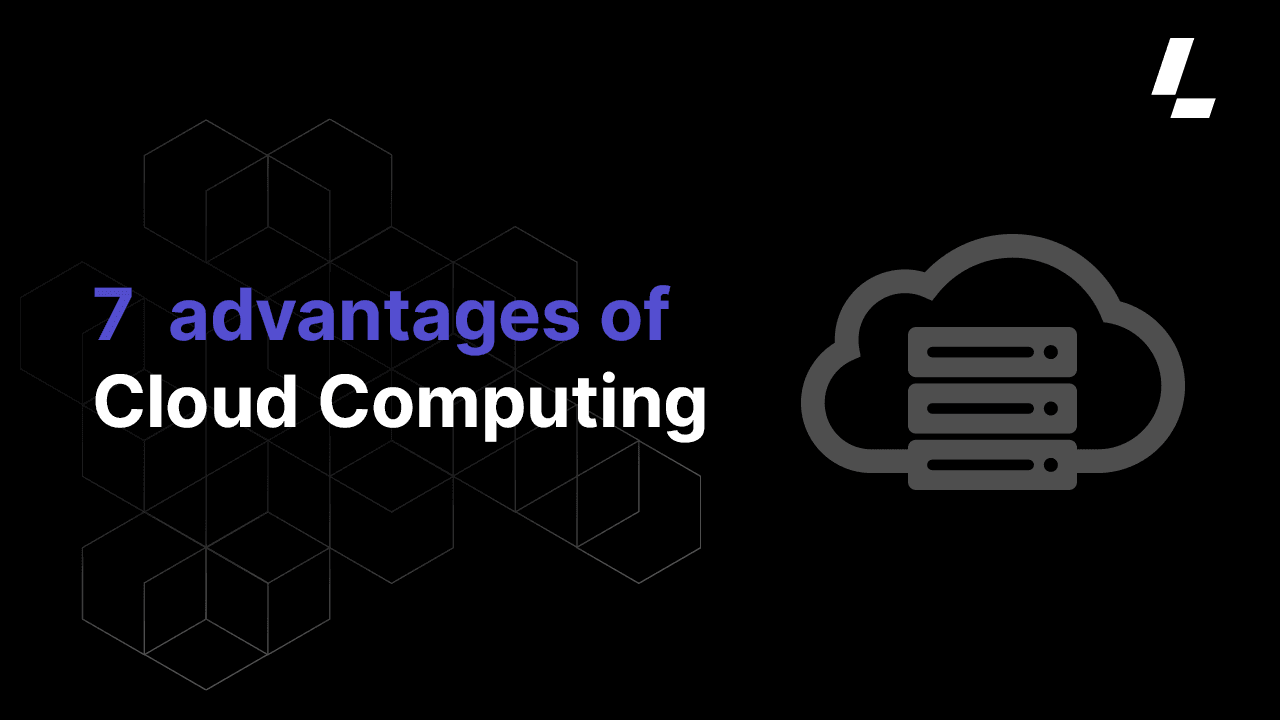 Servers on top of each other in front of a cloud.