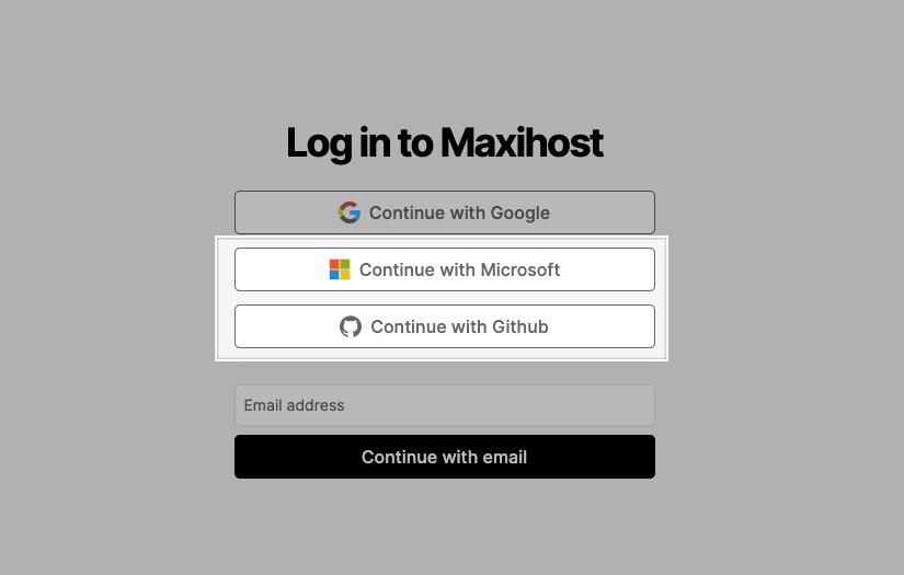 Github and Microsoft Identity Providers